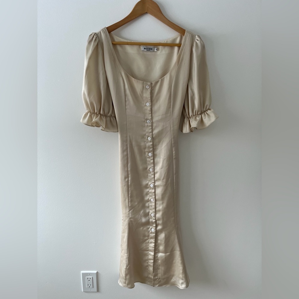 Evie Satin Etsy Brand Nude Dress